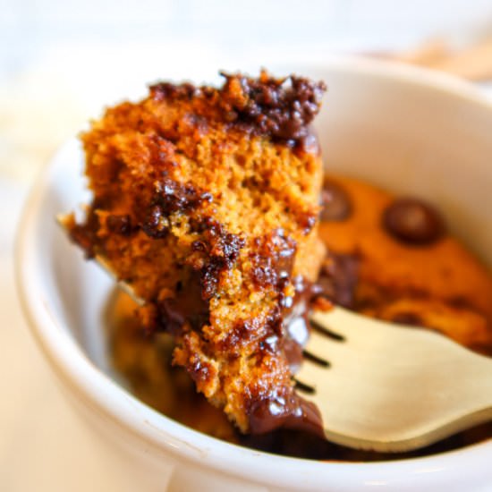 pumpkin chocolate chip mug cake - Recipe photo by StaceyLives
