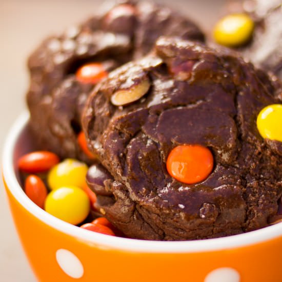 Chocolate Reeses Pieces Cookies - Recipe photo by endgredients