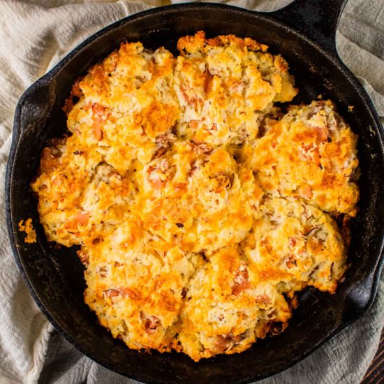 Ham and Cheese Drop Biscuits - Recipe photo by SaporitoKitchen