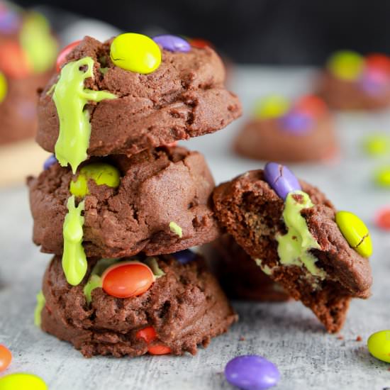 Slime Filled Halloween Cookies - Recipe photo by The Soccer Mom Blog
