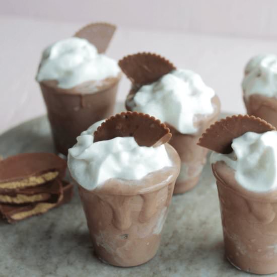 Peanut Butter Whiskey Pudding Shots - Recipe photo by homebodyeats