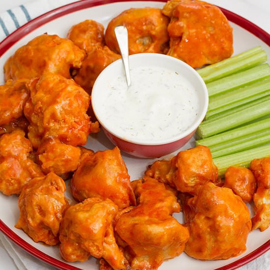 Buffalo Cauliflower Wings - Recipe photo by dailydish