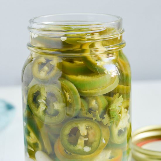 Quick Pickled Jalapeños No-Sugar - Recipe photo by fitmealideas