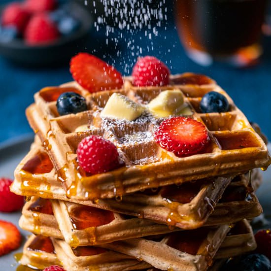 Vegan Waffles - Recipe photo by lovingitvegan