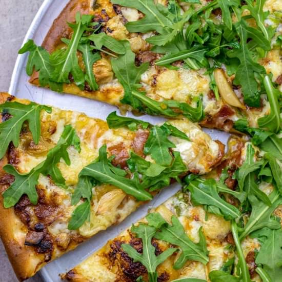 Camembert, Fig, and Arugula Pizza - Recipe photo by whippeditup