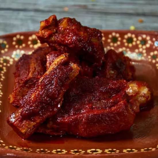 Pork Ribs in Salsa Roja Recipe - Recipe photo by MexicanFoodJournal