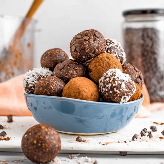 Best No Bake Brownie Balls - Recipe photo by tastythriftytimely
