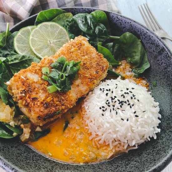 Walnut Crusted Halibut - Recipe photo by asiancaucasian