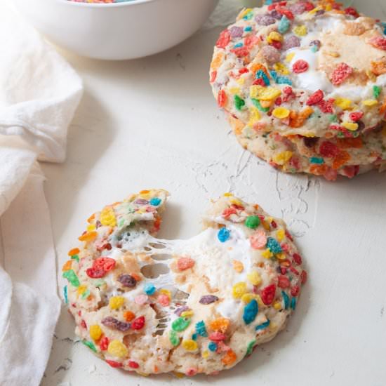 Fruity Pebbles Cookies - Recipe photo by ElyseCreates