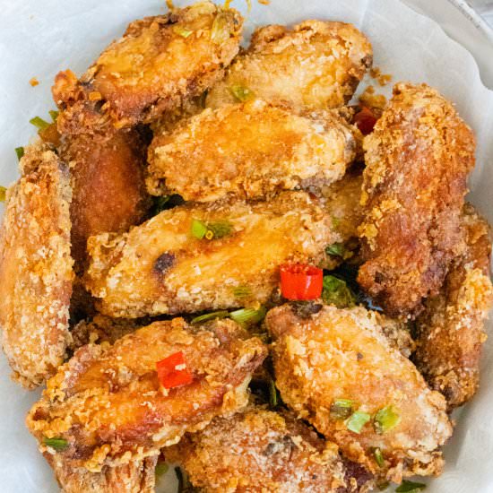 Salt and Pepper Chicken Wings - Recipe photo by theflouredcamera