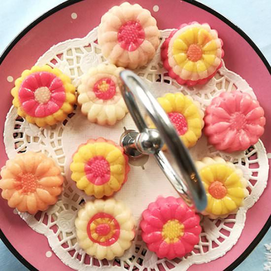 Marzipan Flowers - Recipe photo by The Inspirational Nook