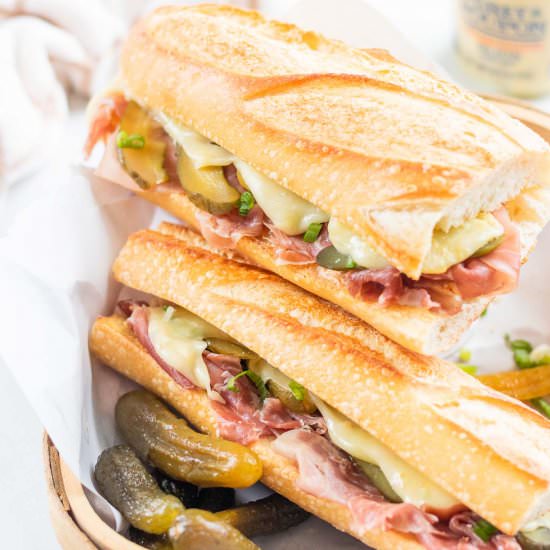 Prosciutto Raclette Sandwich - Recipe photo by beyondthenoms