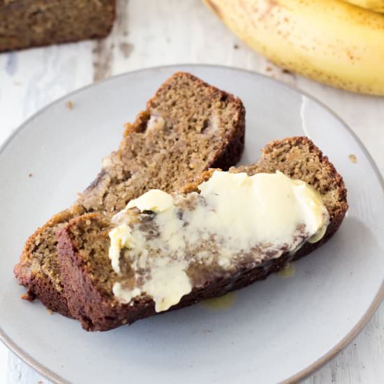 Almond Flour Banana Bread - Recipe photo by Kelli @ Hungry Hobby