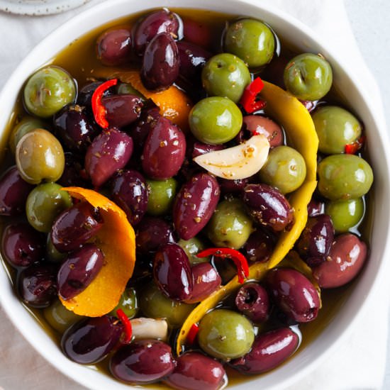 Marinated Olives - Recipe photo by itsnotcomplicatedrecipes