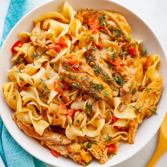 One-Skillet Chicken Paprika - Recipe photo by Kitchenskip