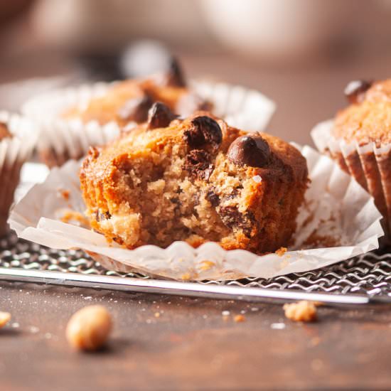 Peanut Butter Chocolate Chip Muffin - Recipe photo by marleysmenu