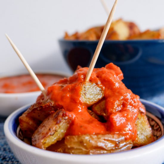 SPANISH TAPAS: PATATAS BRAVAS - Recipe photo by simplysophisticatedcooking