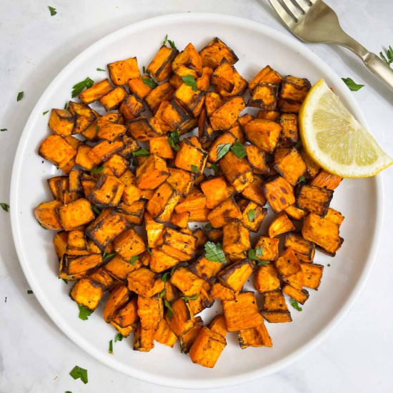 Air Fryer Sweet Potatoes - Recipe photo by indianveggiedelight