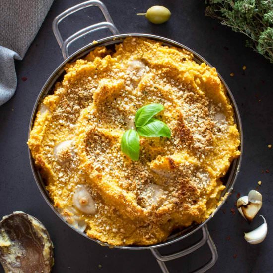 Polenta with Vegan Ragout - Recipe photo by Ourplantbasedworld