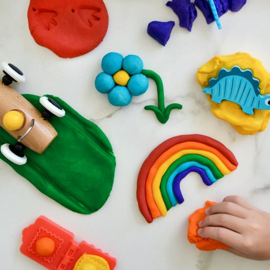 Easy Homemade Playdough (No Cook) - Recipe photo by justataste