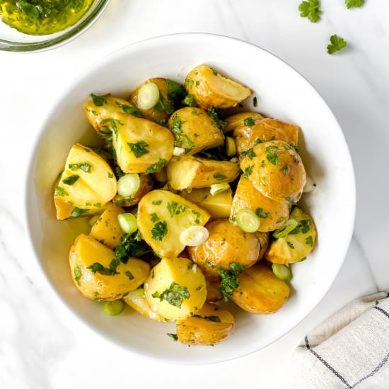 Herbed roasted potato salad - Recipe photo by Low Histamine Kitchen
