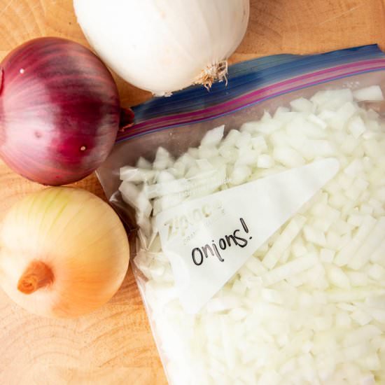 How to Freeze Onions - Recipe photo by wholefully