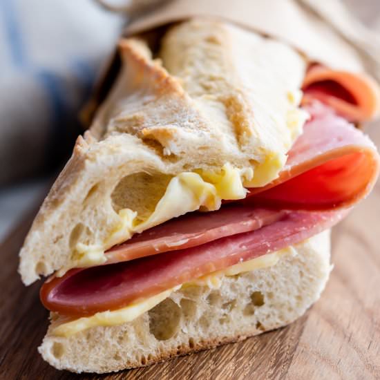 Jambon-Beurre Sandwich - Recipe photo by PinchandSwirl