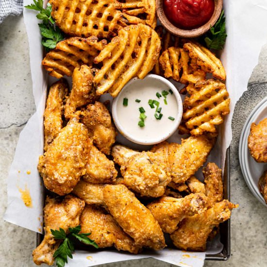 Garlic Parmesan Wings (Air Fryer) - Recipe photo by bites.with.bri_