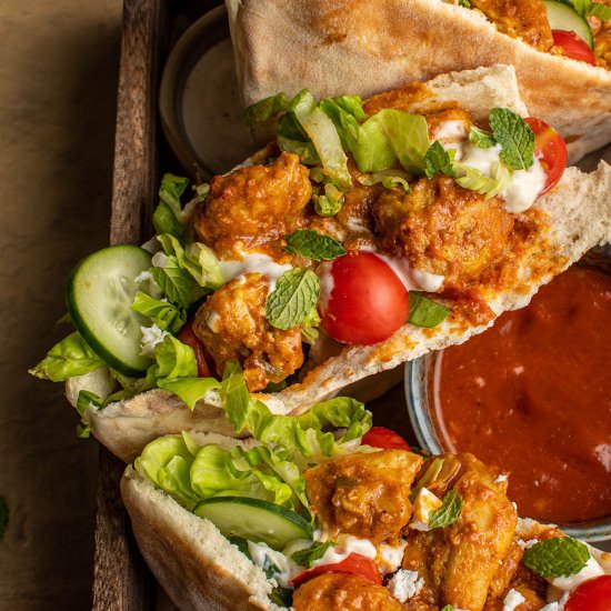 Chicken tikka masala pita wraps - Recipe photo by cherryonmysundae