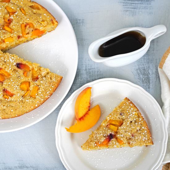 Oven Baked Peach Pancake - Recipe photo by Thyme of Season