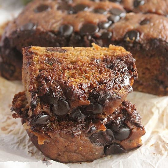 Choc Chip Zucchini Banana Bread - Recipe photo by countertopcooking