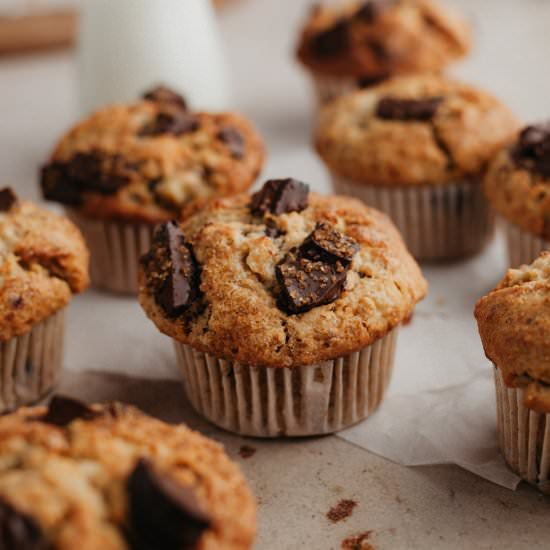 Peanut Butter Chocolate Chip Muffin - Recipe photo by alpineella