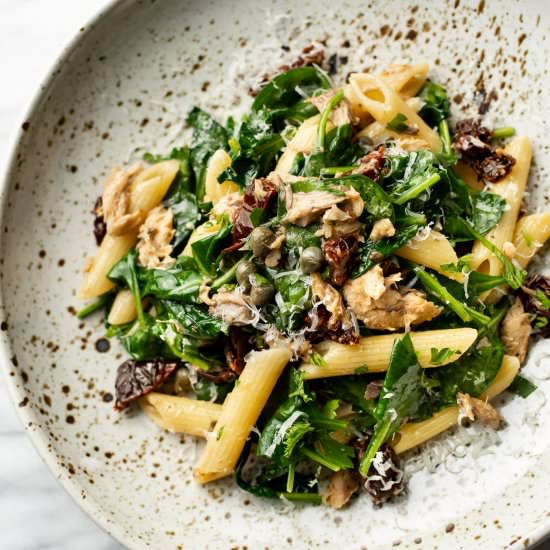 canned mackerel pasta - Recipe photo by saltandlavender