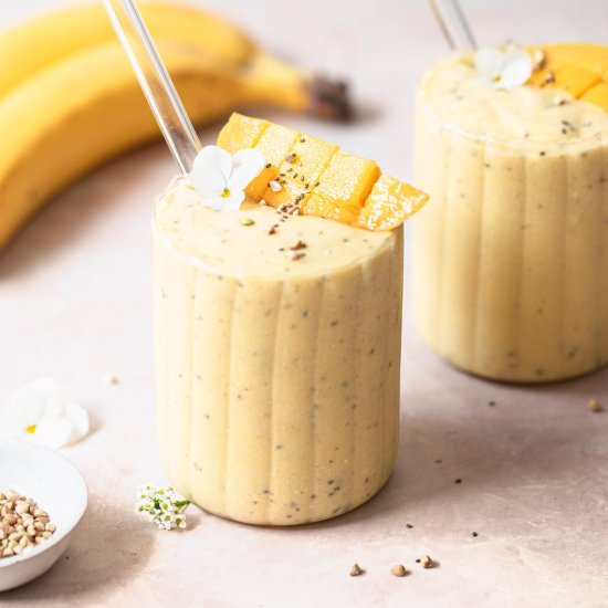 Mango Banana Smoothie - Recipe photo by Our Nourishing Table