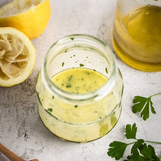 Lemon Herb Dressing - Recipe photo by Our Nourishing Table