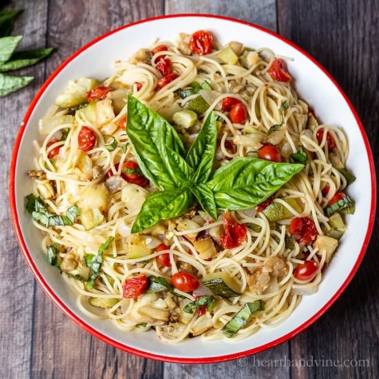 Roasted Ratatouille Pasta Recipe - Recipe photo by hearthandvine