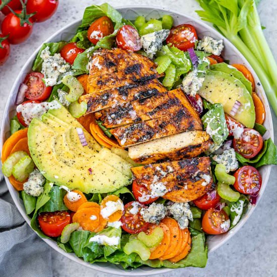 GRILLED BUFFALO CHICKEN SALAD - Recipe photo by healthyfitnessmeals