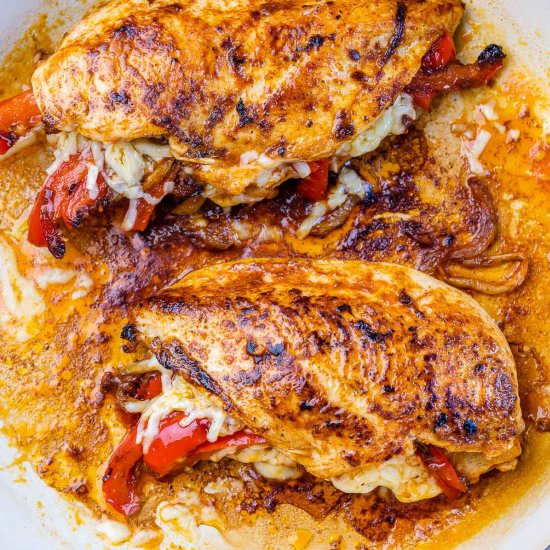 FAJITA STUFFED CHICKEN BREAST - Recipe photo by healthyfitnessmeals