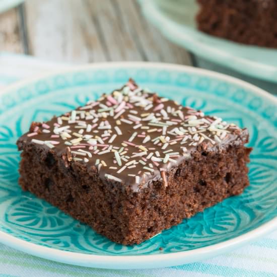 Easy Chocolate Sheet Cake - Recipe photo by baking4happiness