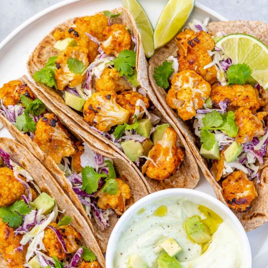 PARMESAN CAULIFLOWER TACOS - Recipe photo by healthyfitnessmeals