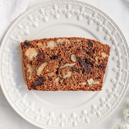 Gluten-Free Walnut Date Loaf - Recipe photo by rebeccataig.com