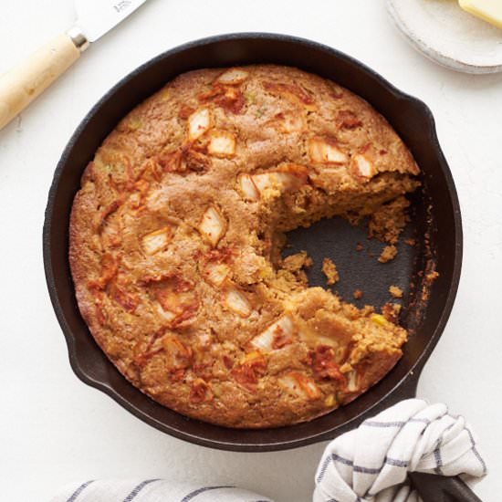 Kimchi Skillet Cornbread - Recipe photo by chrisse.enplace