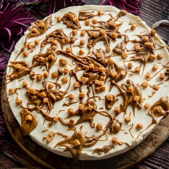 Salted Caramel Cheesecake (no bake) - Recipe photo by ellasbetterbakes