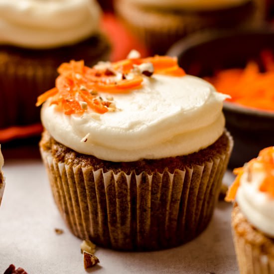 carrot cake cupcakes - Recipe photo by freshaprilflours