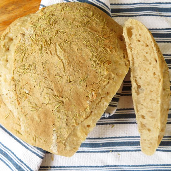 Homemade Rosemary Sourdough Bread - Recipe photo by themidwestkitchenblog