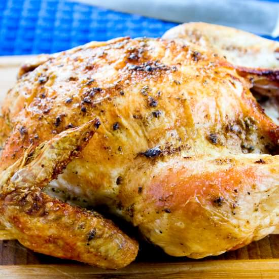Lemon Basil Roast Chicken – Keto - Recipe photo by LowCarb Abode