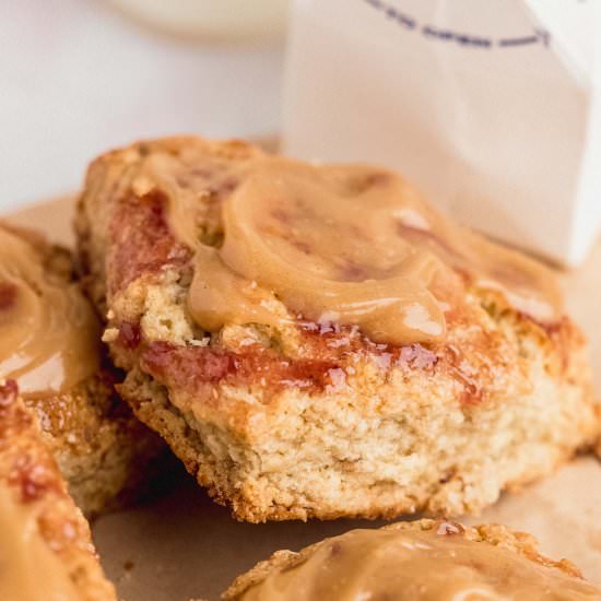 Peanut Butter and Jelly Scones - Recipe photo by butter and bliss