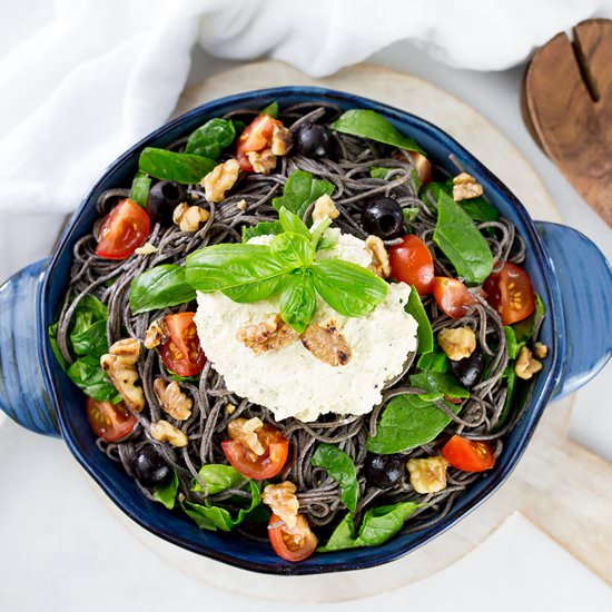 Black Bean Spaghetti & D.F ricotta - Recipe photo by lovefoodnourish