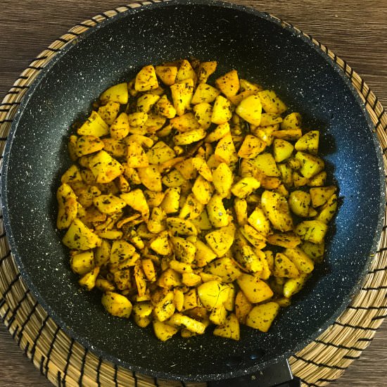 ROASTED POTATO DRIED FENUGREEK - Recipe photo by Tips N Recipes