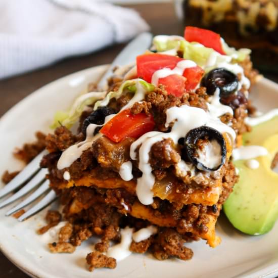 low carb taco casserole - Recipe photo by StaceyLives